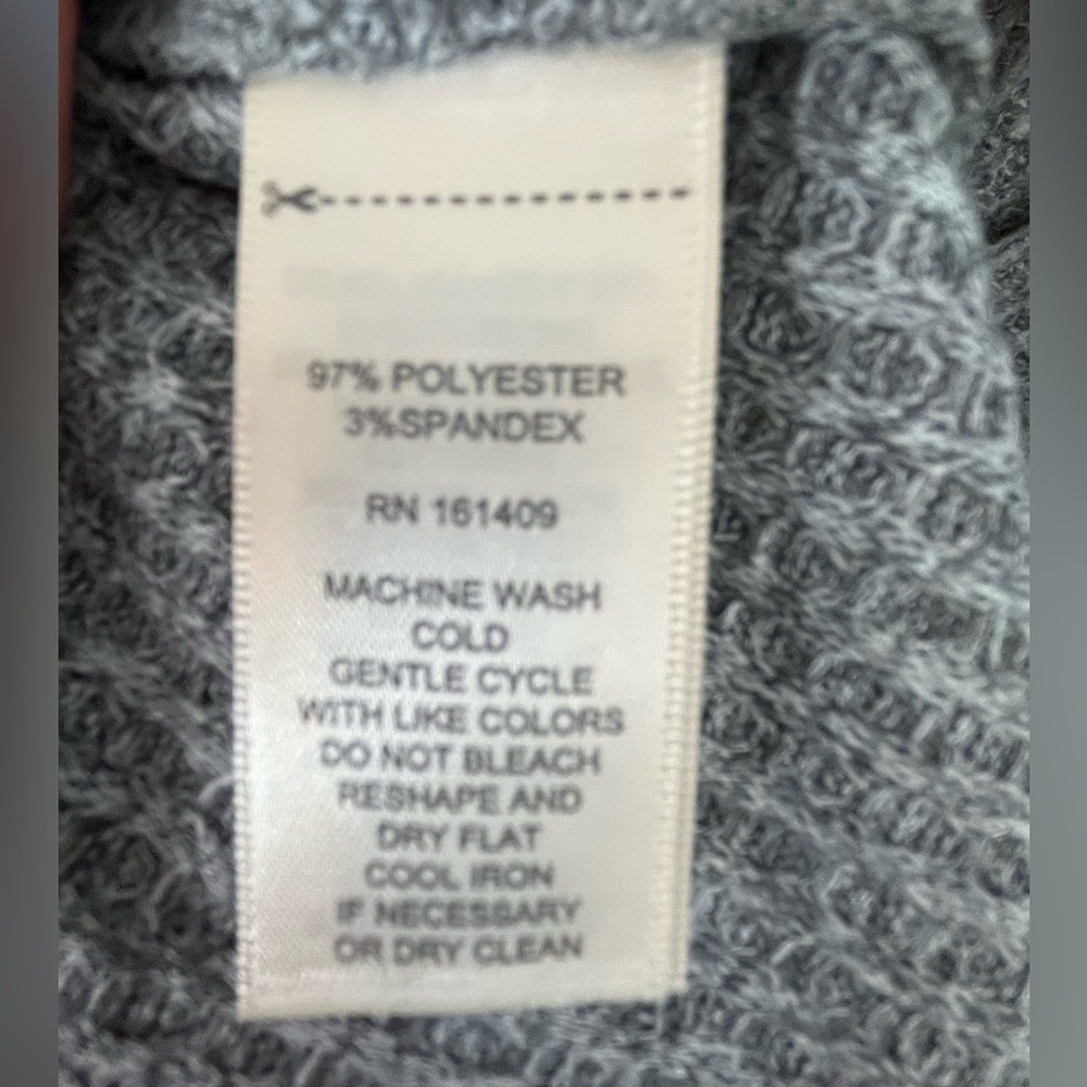 Greige women’s waffle knit midi dress in heather gray, size S - Picture 4 of 5